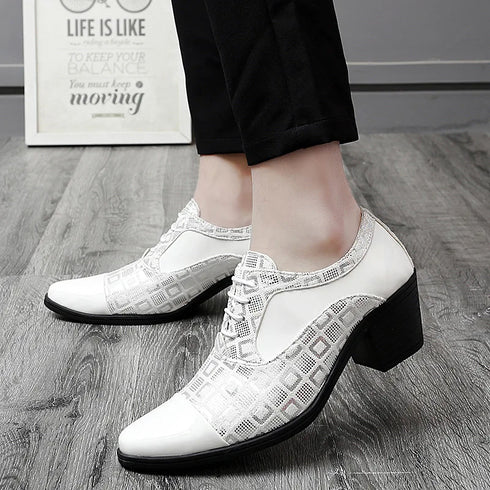 Men's Formal Leather Oxfords Dress Shoes for Business and Wedding Events